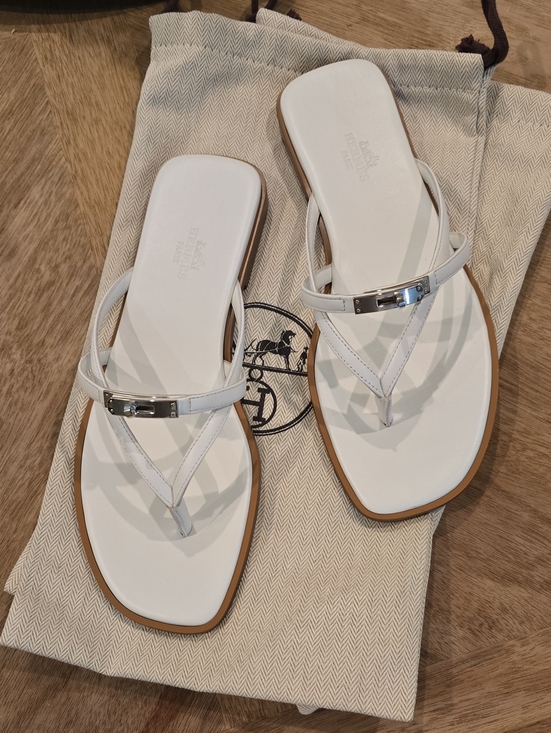 Hermes Shoes - Hermes Miss Sandal White